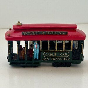 San Francisco Magnet Cable Car Red Green Powell & Hyde Streets Tourist‎ Souvenir